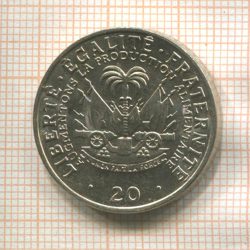 20 сантимов. Гаити. F.A.O. 1972г