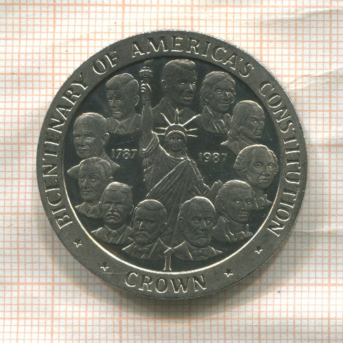 1 крона. Остров Мэн 1987г