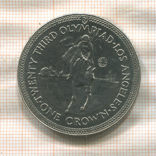 1 крона. Остров Мэн 1984г