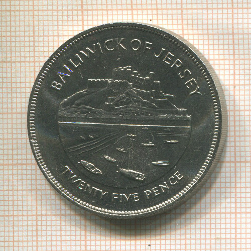 25 пенсов. Джерси 1977г