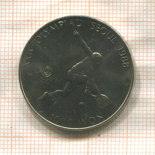 1000 вон. Южная Корея 1987г