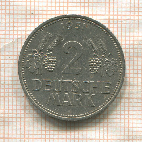 2 марки. Германия 1951г