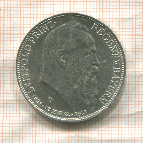 3 марки. Бавария 1911г