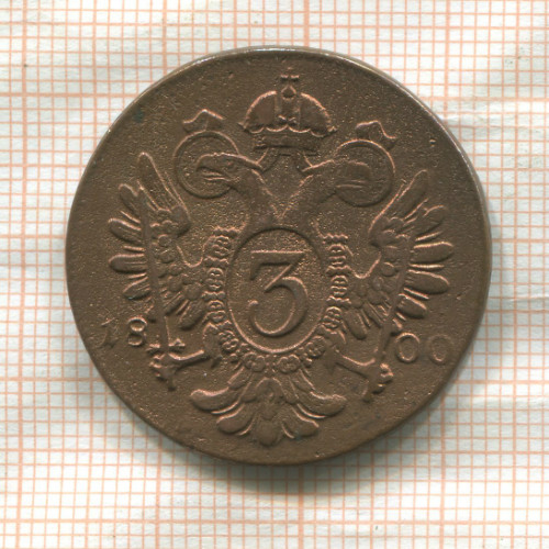 3 крейцера. Австрия 1800г