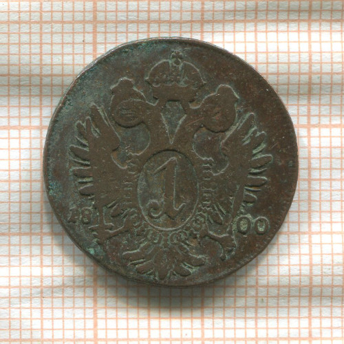 1 крейцер. Австрия 1800г