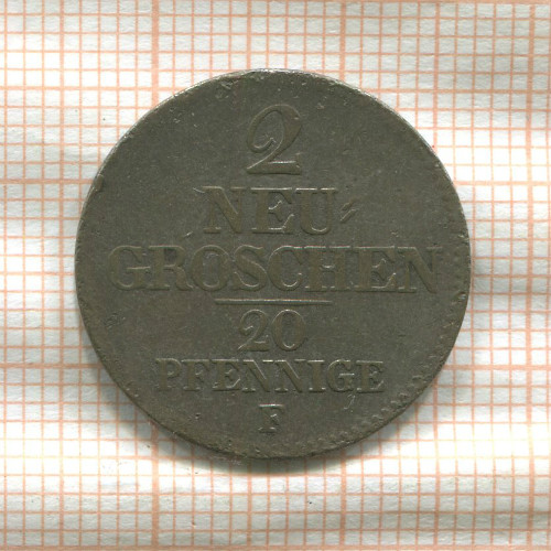 2 гроша. Саксония 1854г