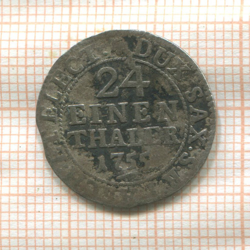 1/24 талера. Саксония 1755г