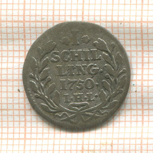 1 шиллинг. Гамбург 1750г