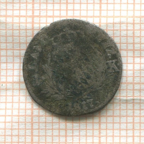 1 крейцер. Бавария 1817г