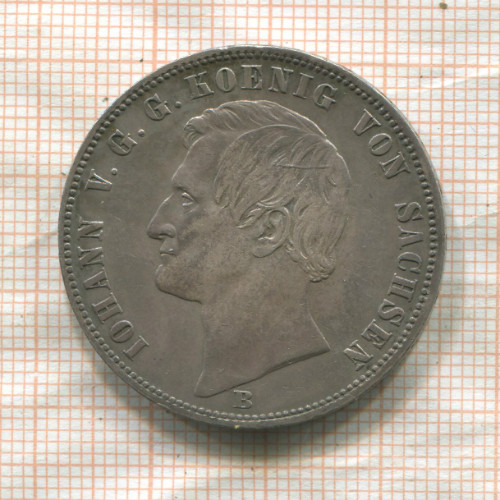 1 талер. Саксония 1864г