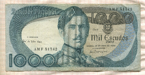 1000 эскудо. Португалия 1968г