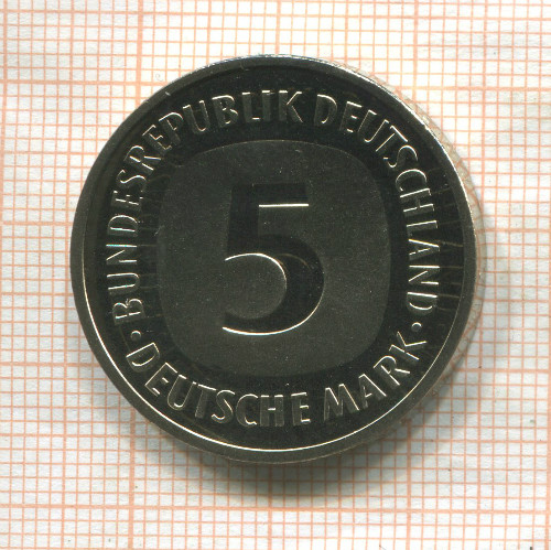 5 марок. Германия. ПРУФ 1980г