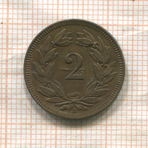 2 раппена. Швейцария 1918г