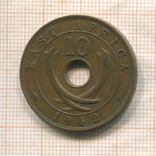 10 центов. Восточная Африка 1942г