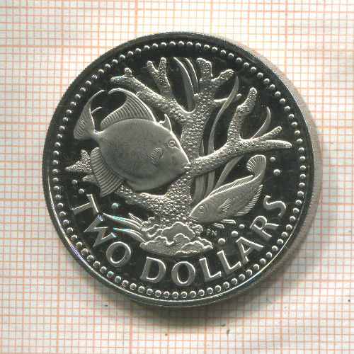 2 доллара. Барбадос 1973г