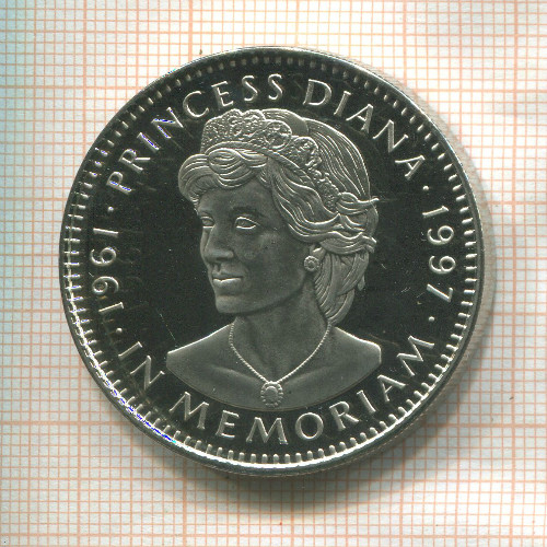 5 долларов. Либерия 1997г