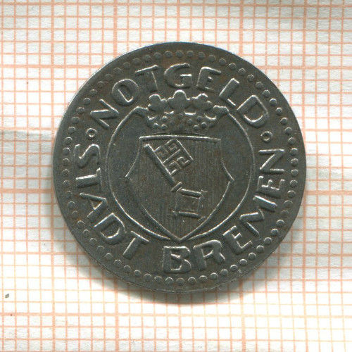 Нотгельд 10 пфеннигов. Германия. Бремен