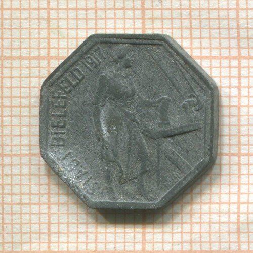 Нотгельд 5 пфеннигов. Германия. Билефельд