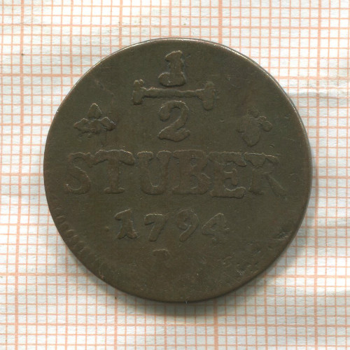 1/2 штубера. Юлих-Берг 1794г
