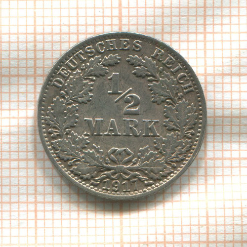 1/2 марки. Германия 1917г
