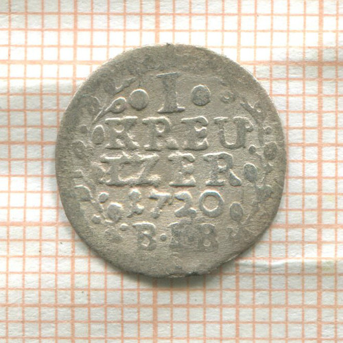 1 крейцер. Гессен-Дармштадт 1720г
