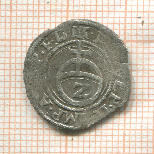 2 крейцера (1/2 батцена). Пфальц-Фельденц 1580г