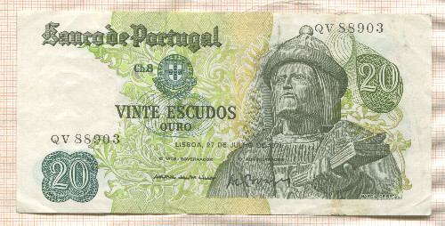 20 эскудо. Португалия 1971г