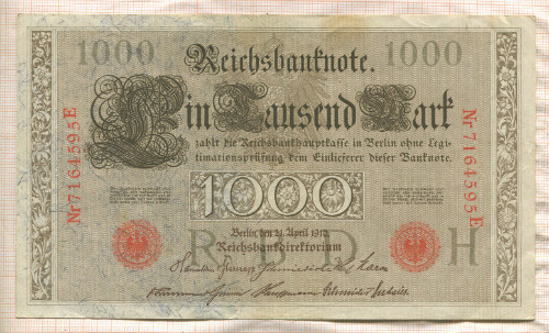 1000 марок. Германия 1910г