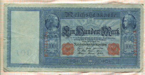 100 марок. Германия 1910г