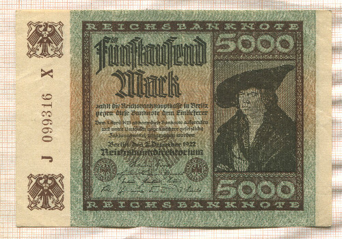 5000 марок. Германия 1922г