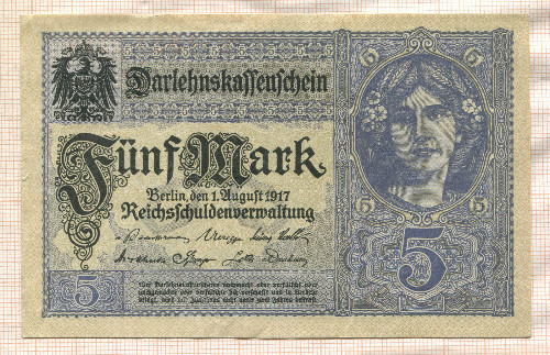 5 марок. Германия 1917г