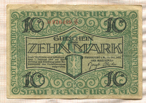 10 марок. Германия 1918г