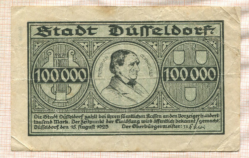 100000 марок. Германия 1923г