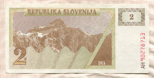 2 толара. Словения