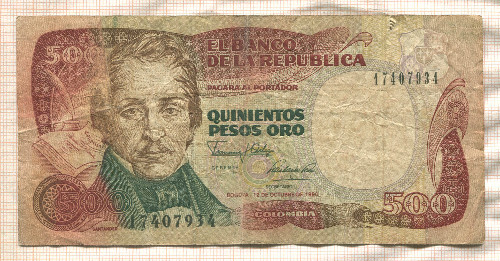 500 песо. Колумбия