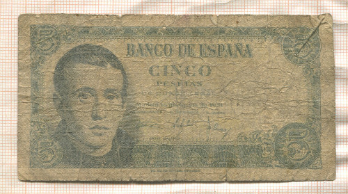 5 песет. Испания 1951г