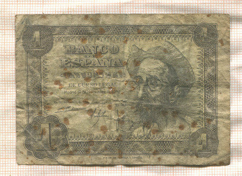 1 песета. Испания 1951г