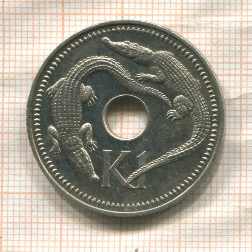 1 кина. Папуа-Новая Гвинея 1975г