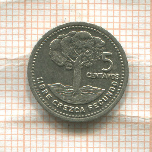 5 сентаво. Гватемала 1981г