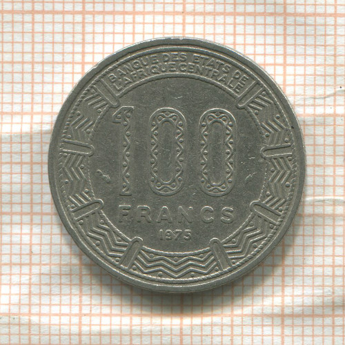 100 франков. Камерун 1975г
