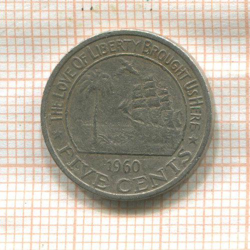5 центов. Либерия 1960г