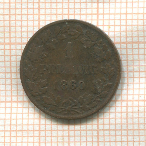 1 пфенниг. Нассау 1860г