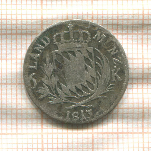 6 крейцеров. Бавария 1813г