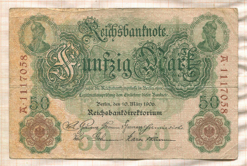50 марок. Германия 1906г