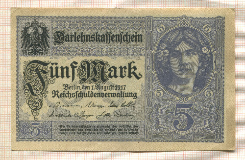 5 марок. Германия 1917г