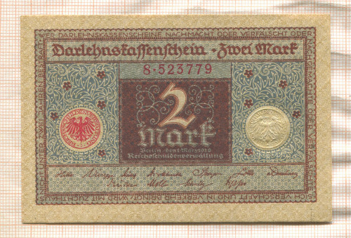 2 марки. Германия 1920г