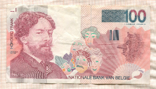 100 франков. Бельгия