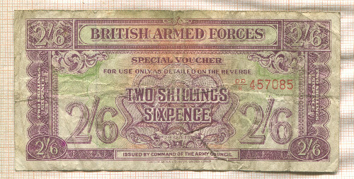 2 шиллинга 6 пенсов. Британская армия
