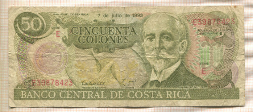 50 колонов. Коста-Рика 1993г