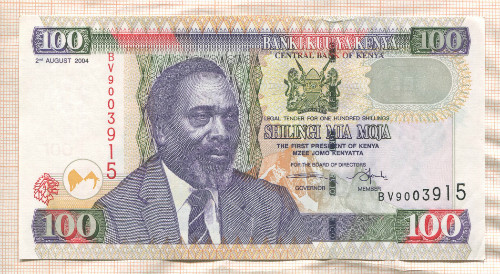100 шиллингов. Кения 2004г
